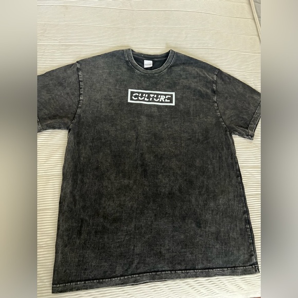Original Culture Box Logo Tee Heavy T-shirt Men’s Size 2X Washed Black Grunge - Picture 10 of 10
